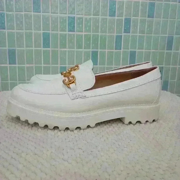 Circus NY by Sam Edelman Deana Loafer Bright White with Gold hardware - Picture 7 of 13